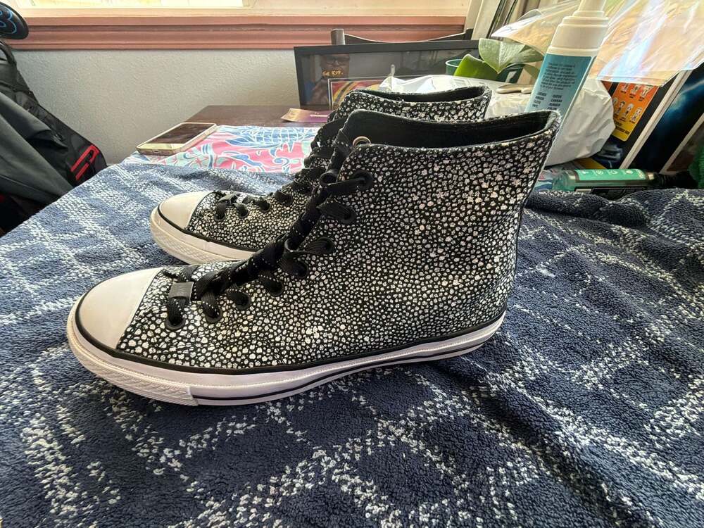 Converse Chuck Taylor All Star High Top Asphalt NYC Textured Leather Sneakers - Picture 3 of 8